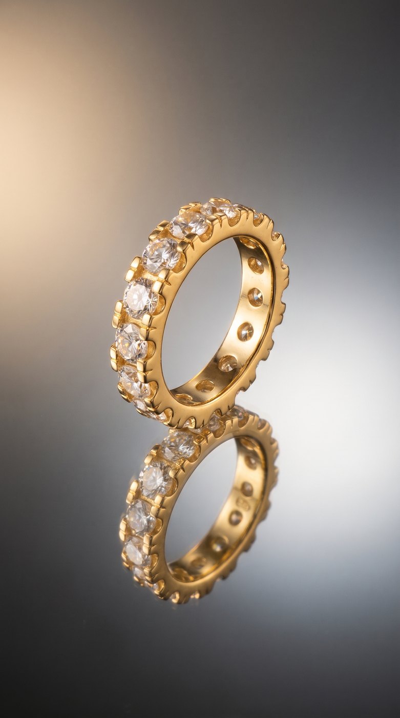 Gold bracelet and band